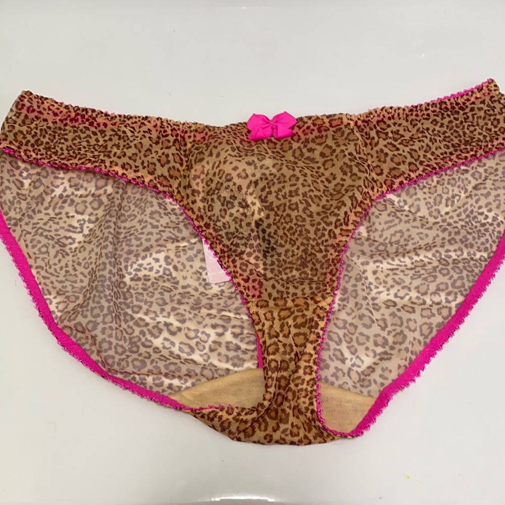 Claudette pink and cheetah bikini underwear
